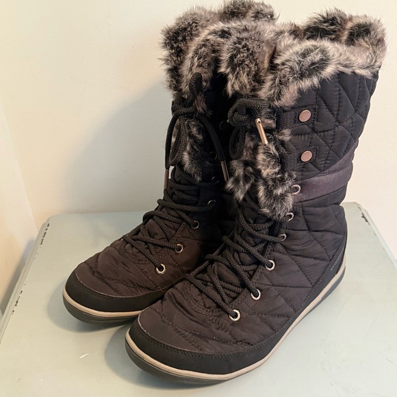 NWOT Columbia Sportswear Women's Heavenly Omni-Heat Lace Up Black Winter Boots 8 - Picture 4 of 10
